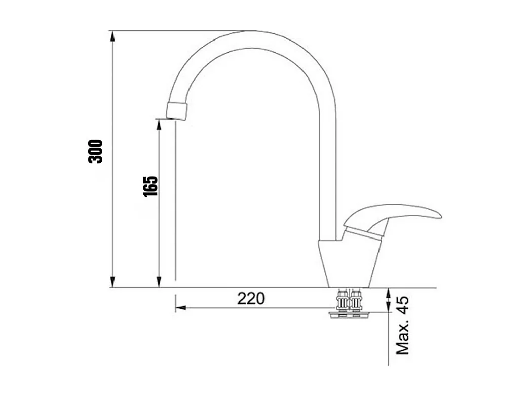 Miscelatore da cucina monocomando Paini Mini 63AU570572C granito island