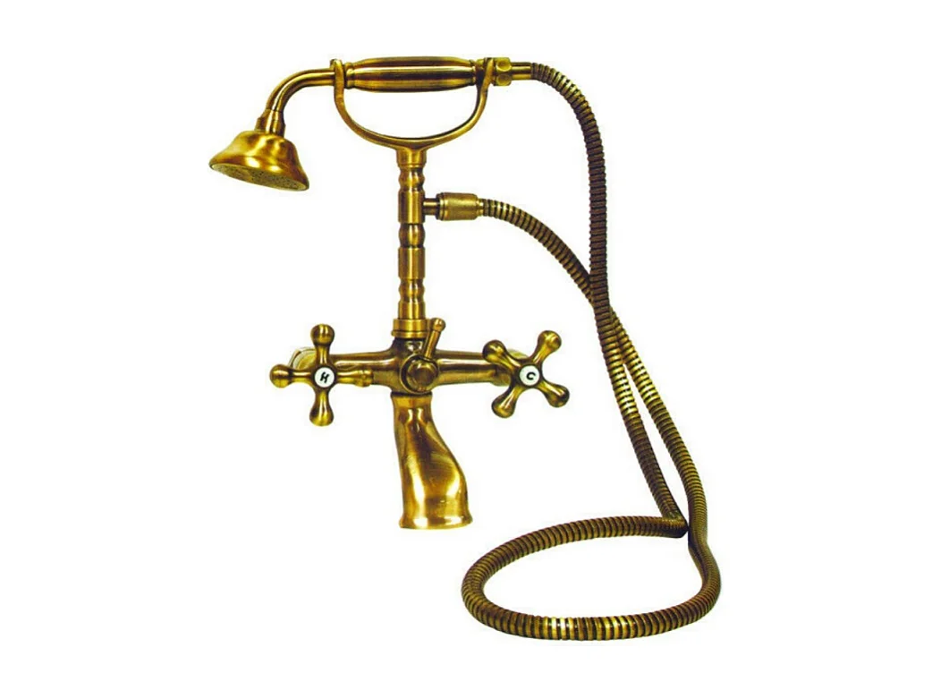 Miscelatore Lecce Classic con doccetta ottone antico