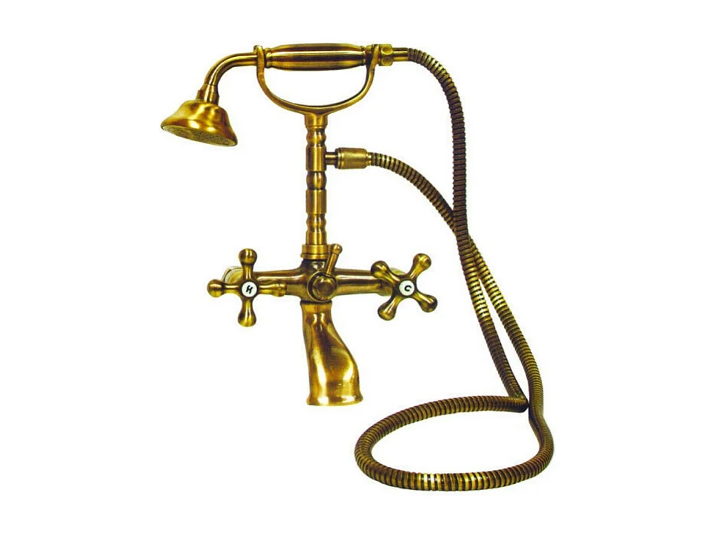 Miscelatore Lecce Classic con doccetta ottone antico