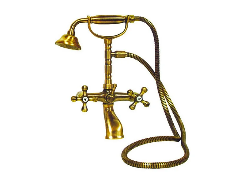 Miscelatore Lecce Classic con doccetta ottone antico