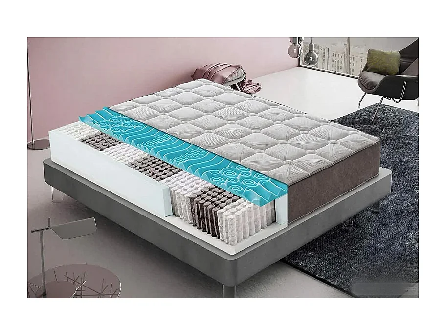 Materasso "Mix" a molle insacchettate e memory foam - 80x200