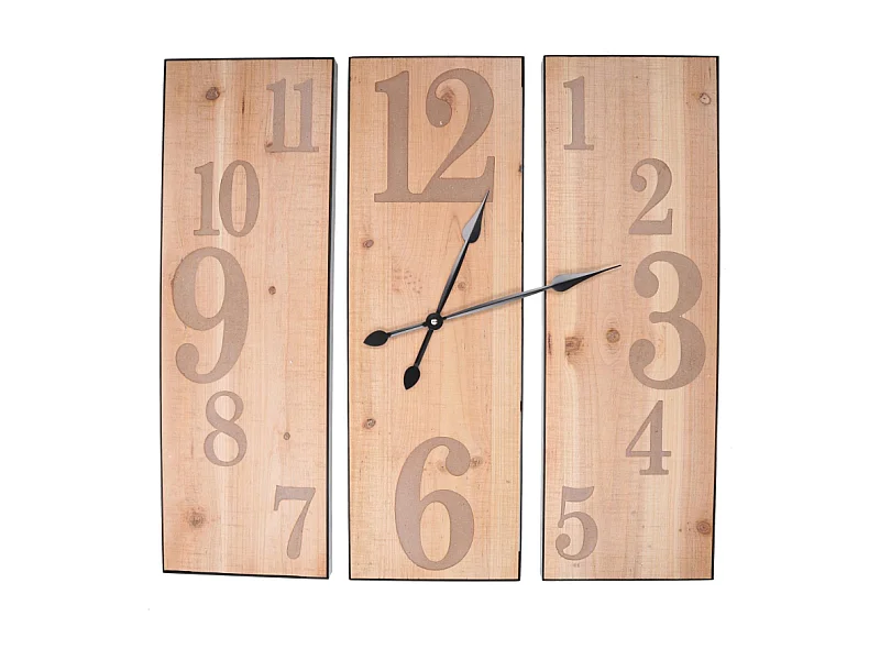 Orologio legno naturale cm 60x60x3