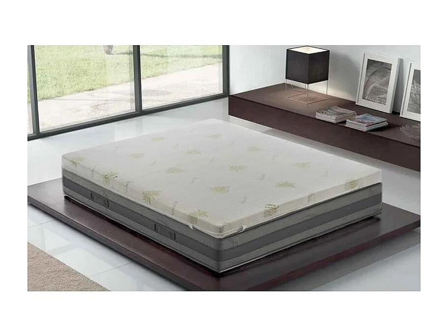 Topper correttore memory foam alto 5cm - rivestimento all’aloe vera - 140x190