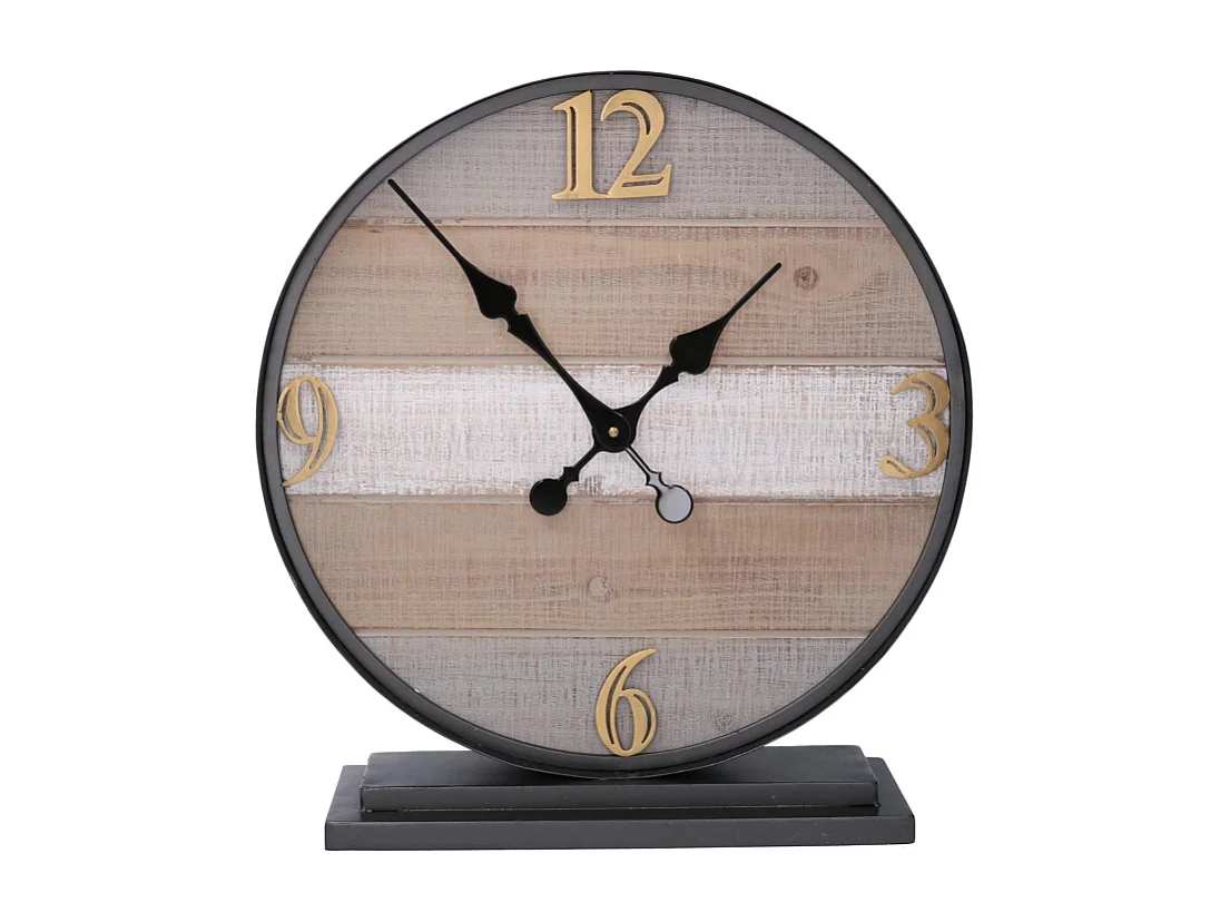 Orologio tavolo legno metallo cm 43,9x11,9h48