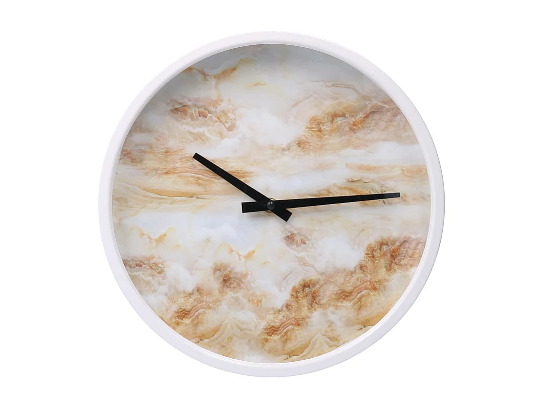 Orologio metallo bianco tondo cm ø30x6