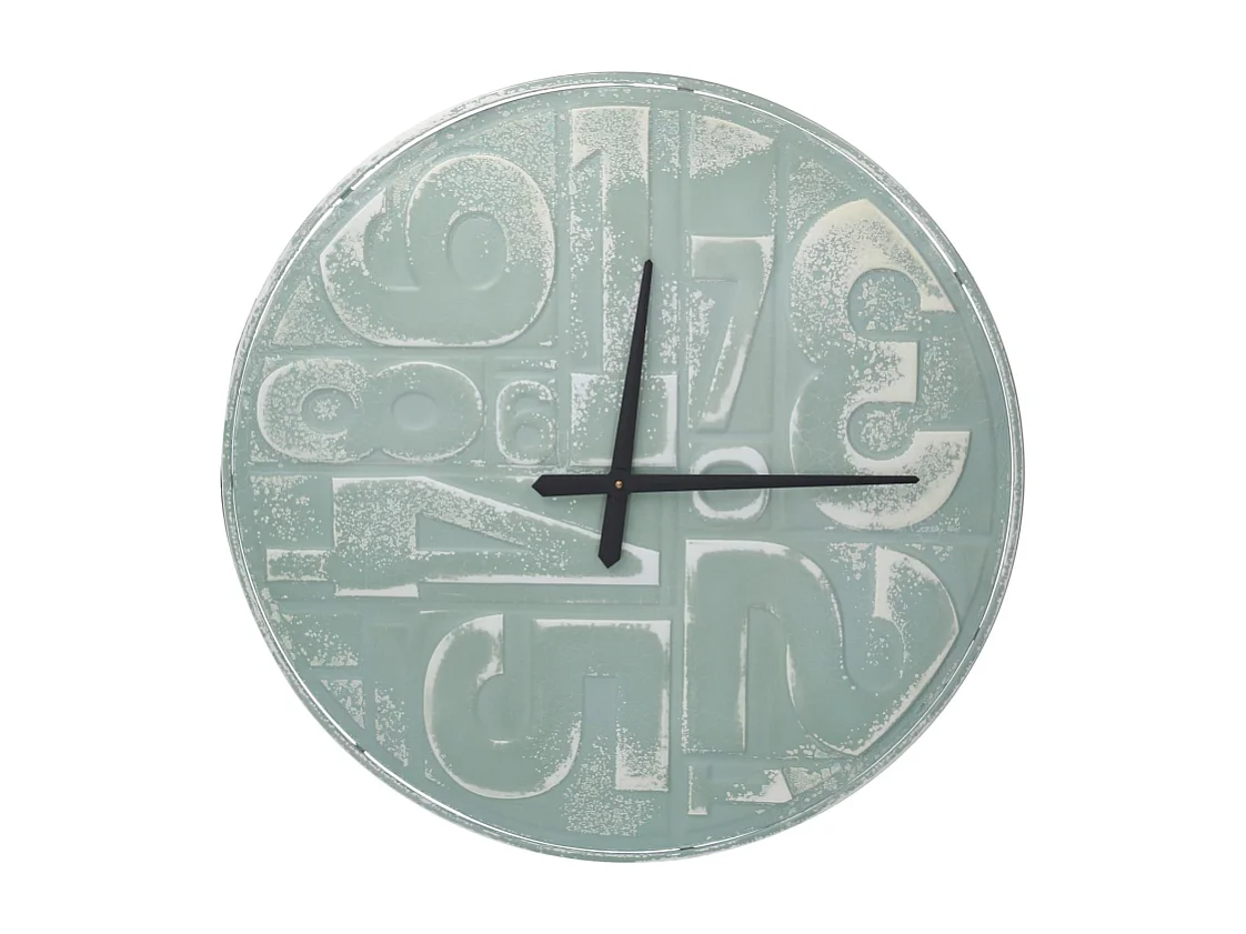 Orologio metallo numeri verde cm ø70x3