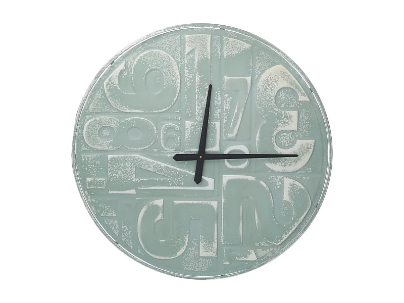 Orologio metallo numeri verde cm ø70x3