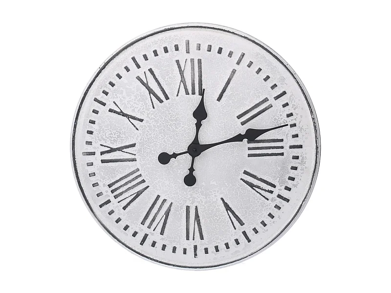 Orologio metallo bianco nero cm ø48x4,5