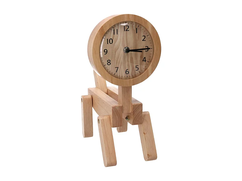 Orologio legno naturale cm 25x12h34