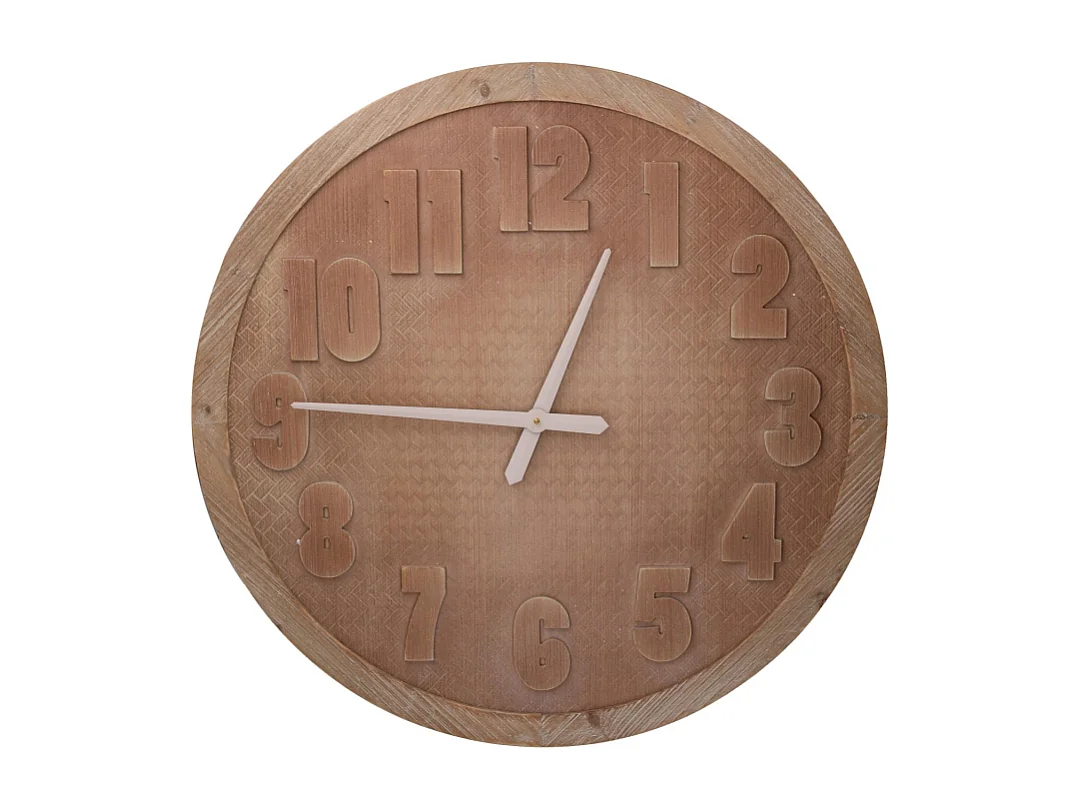 Orologio legno marrone cm ø74x3