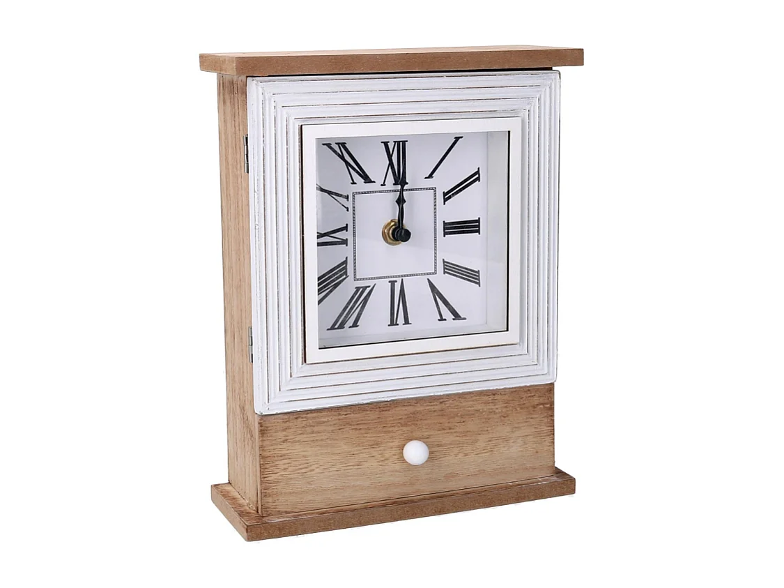 Orologio legno marrone cm 18,5x7h24