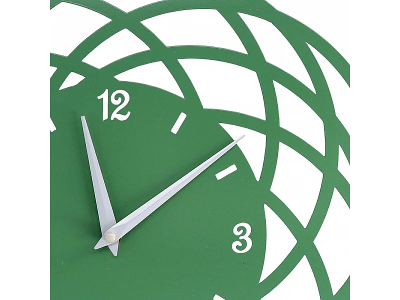 Orologio metallo cerchi verde tondo cm ø40h2