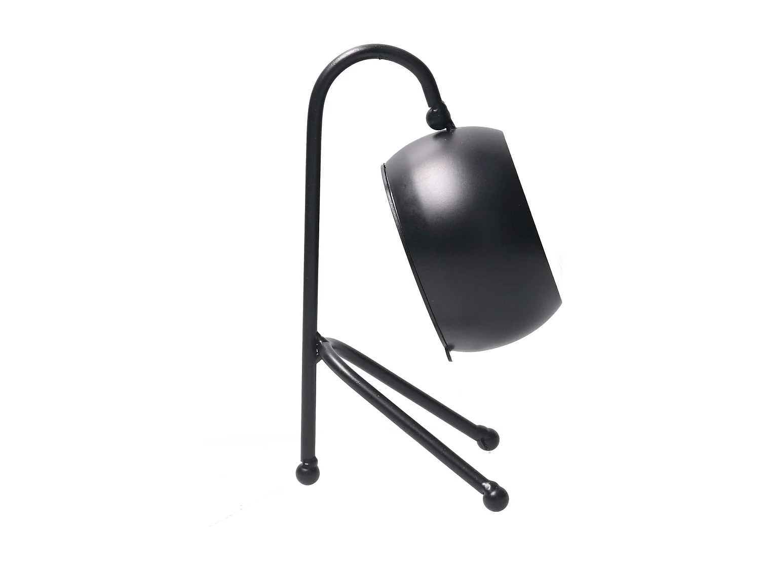 Orologio da tavolo metallo nero quadrante bianco cm12x13h21,5