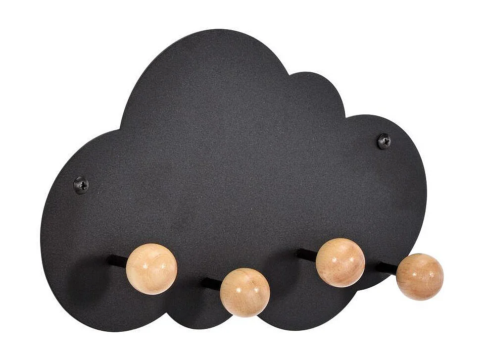 Appendino metallo nero nuvola 3 posti cm23x4x14
