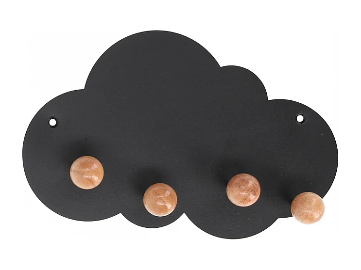 Appendino metallo nero nuvola 3 posti cm23x4x14