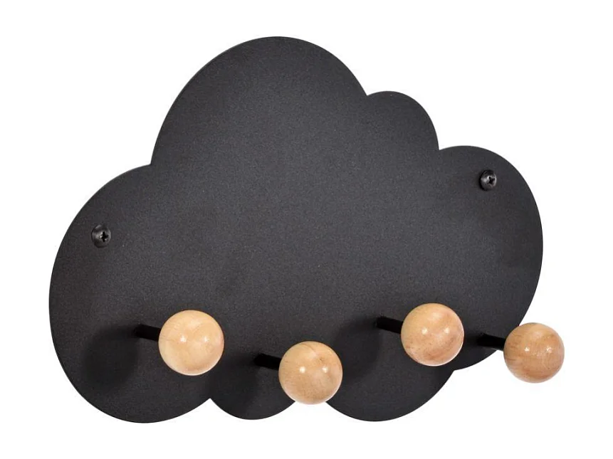 Appendino metallo nero nuvola 3 posti cm23x4x14