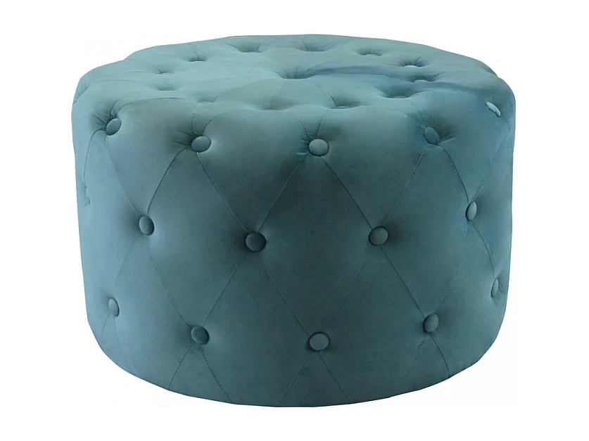 POUF ROTONDO IN VELLUTO VERDE