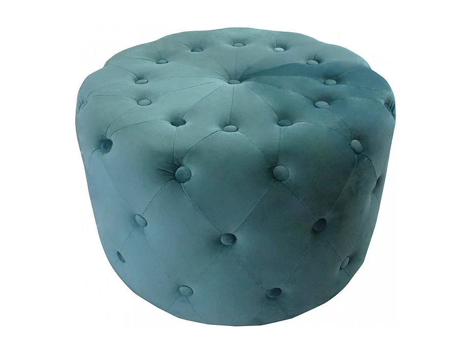 POUF ROTONDO IN VELLUTO VERDE