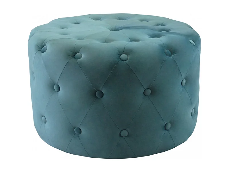POUF ROTONDO IN VELLUTO VERDE