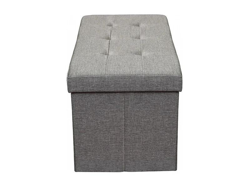 POUF CONTENITORE RETTANGOLARE IN STOFFA GRIGIO SCURO