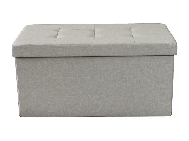 POUF CONTENITORE RETTANGOLARE IN STOFFA TORTORA