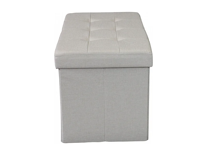 POUF CONTENITORE RETTANGOLARE IN STOFFA TORTORA