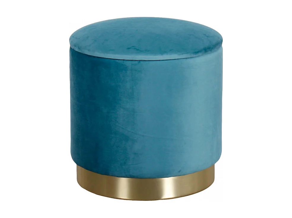 POUF CONTENITORE ROTONDO IN VELLUTO VERDE