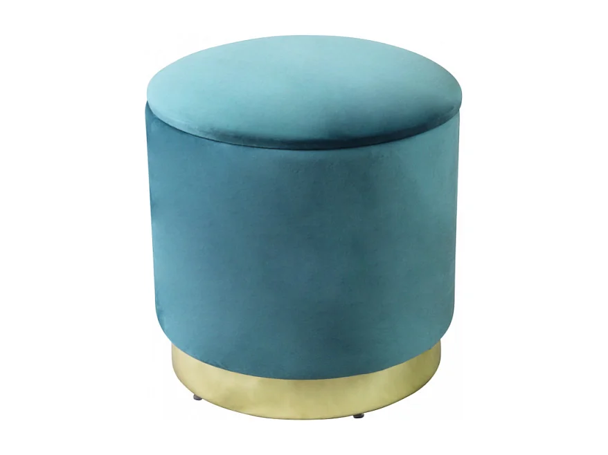 POUF CONTENITORE ROTONDO IN VELLUTO VERDE