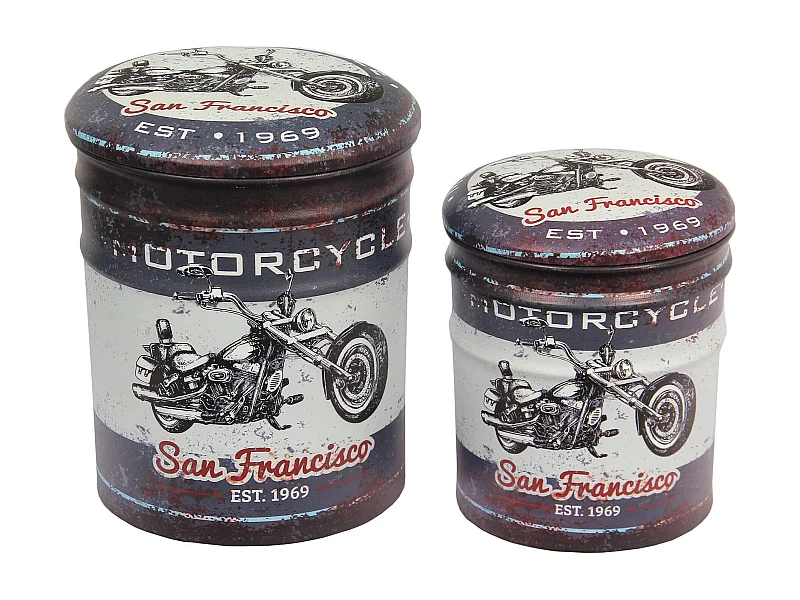 Set Di 2 Pouf Contenitore Tondo Per Interno Poggiapiedi Salotto Camera Cameretta