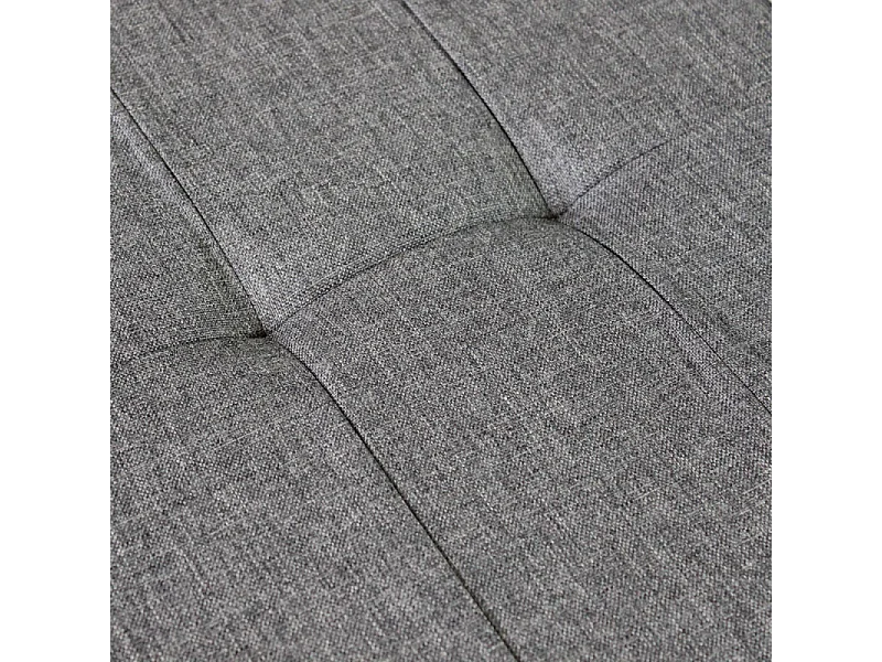POUF CONTENITORE RETTANGOLARE IN STOFFA GRIGIO
