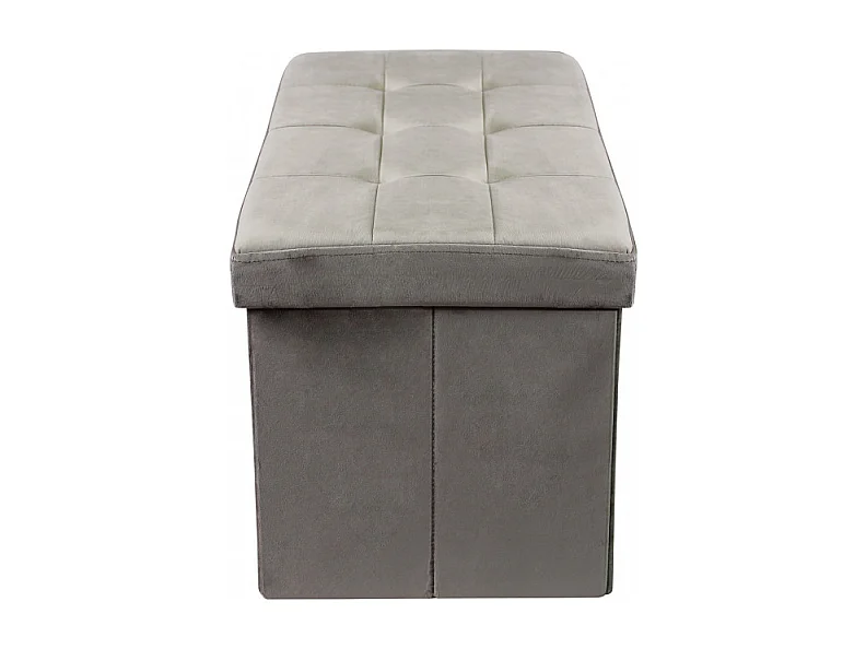 POUF CONTENITORE QUADRATO IN STOFFA GRIGIO SCURO