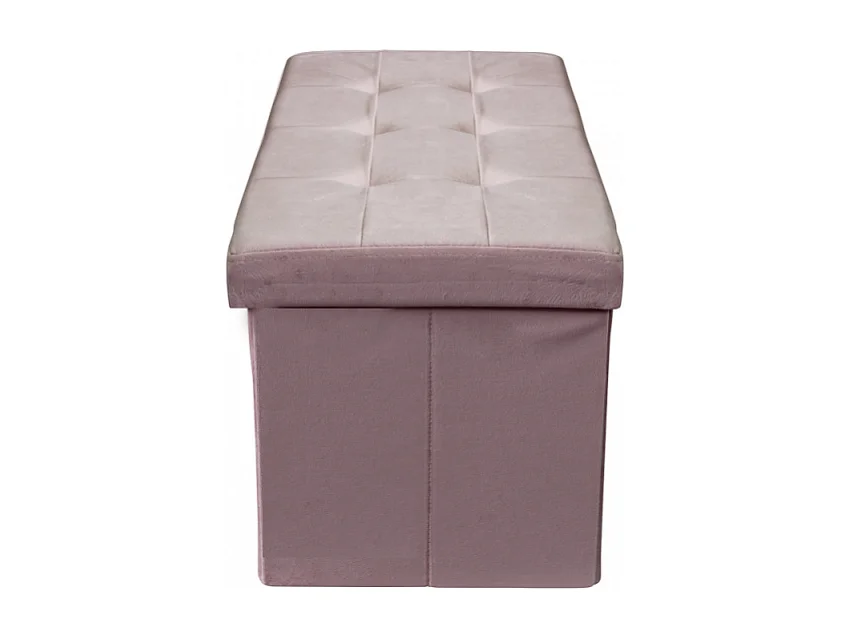 POUF CONTENITORE RETTANGOLARE IN VELLUTO ROSA