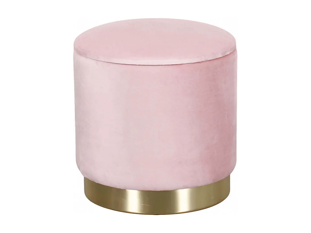 POUF CONTENITORE ROTONDO IN VELLUTO ROSA