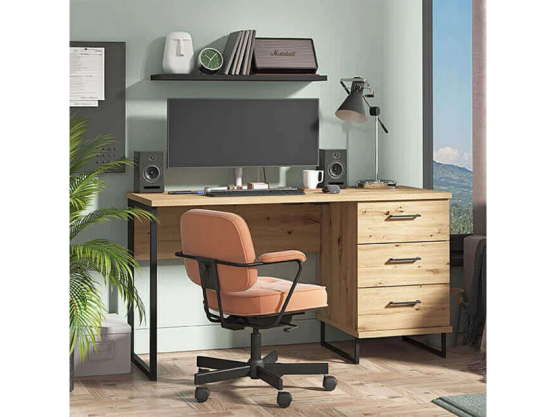 COMPUTER DESK SARDINIA ROVERE ARTIGIANO