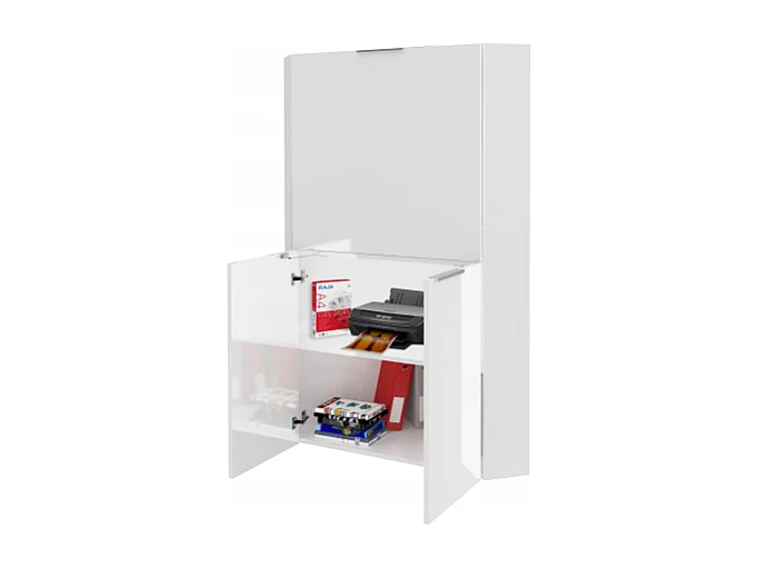 Scrivania ad angolo Dalia – Richiudibile – 70x140x57 – Bianco Lucido