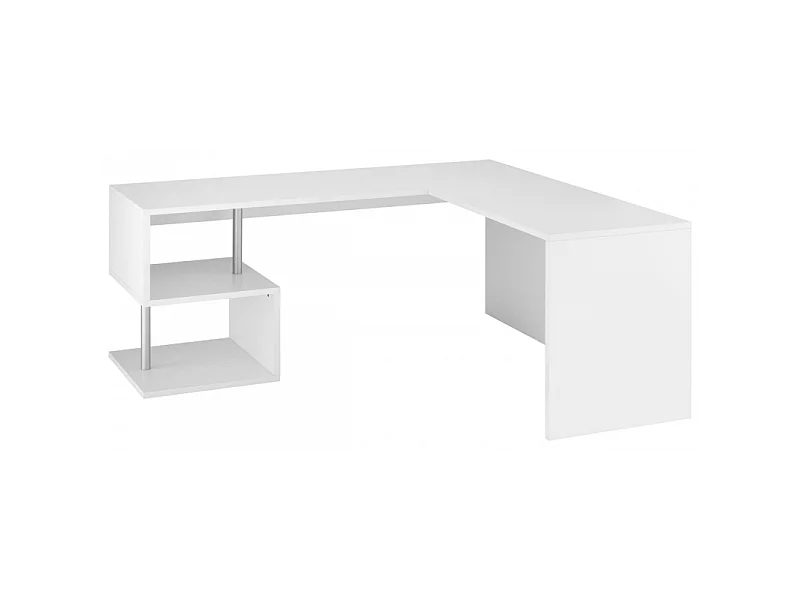 Scrivania Esse Angolare – 160x77,5x60 – Bianco Lucido