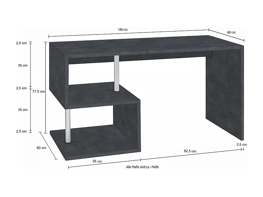 Scrivania Esse 140 – 140x77,5x60 – Report