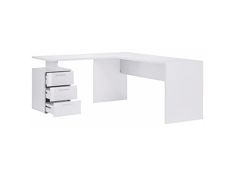 Scrivania ad angolo New Selina – 180x75x60 – Bianco Lucido