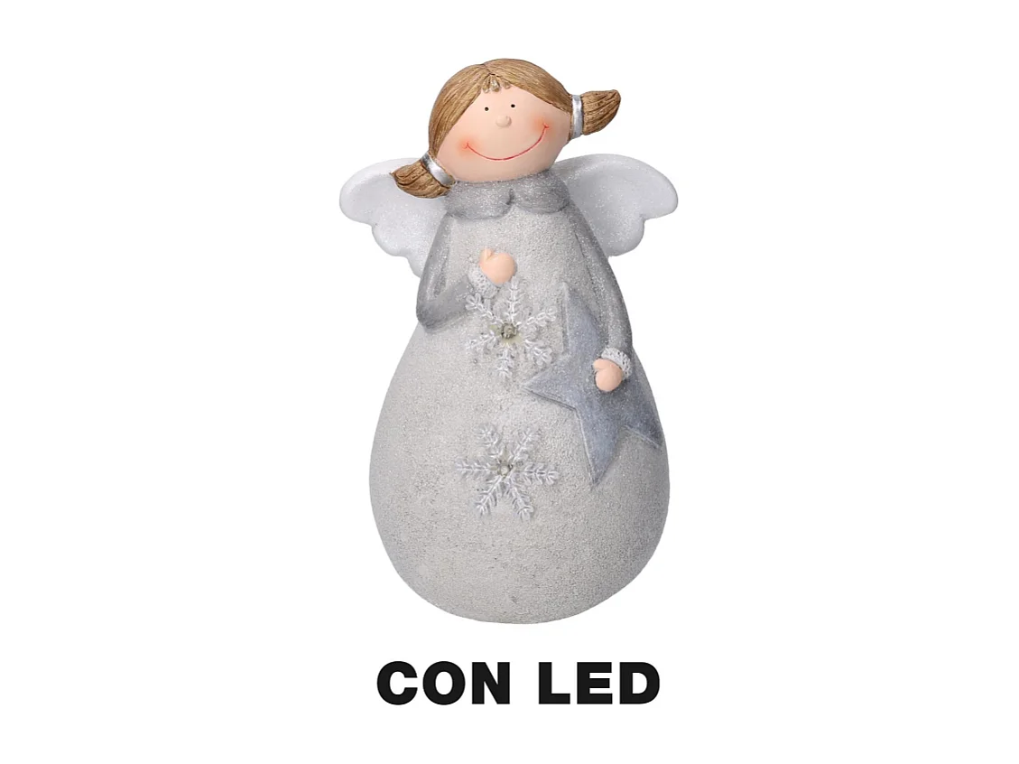 Angelo resina led bianco cm 24x20,5h38