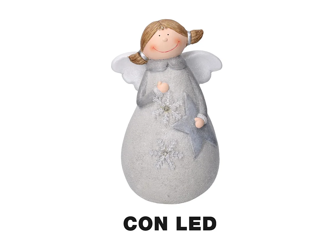 Angelo resina led bianco cm 24x20,5h38