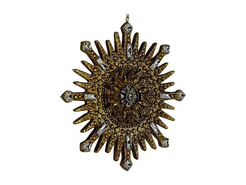 Addobbo resina oro cm 16,7x2,1x17,1