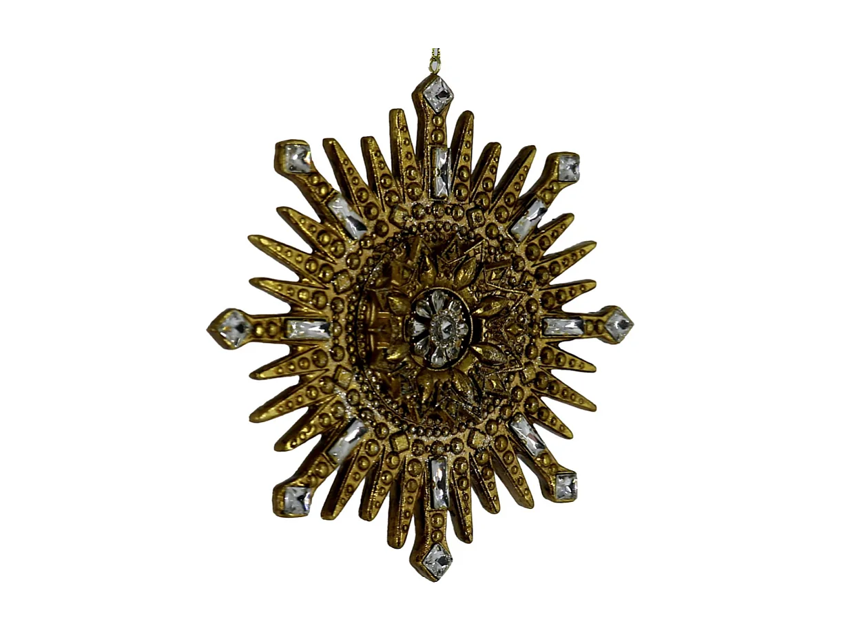 Addobbo resina oro cm 16,7x2,1x17,1