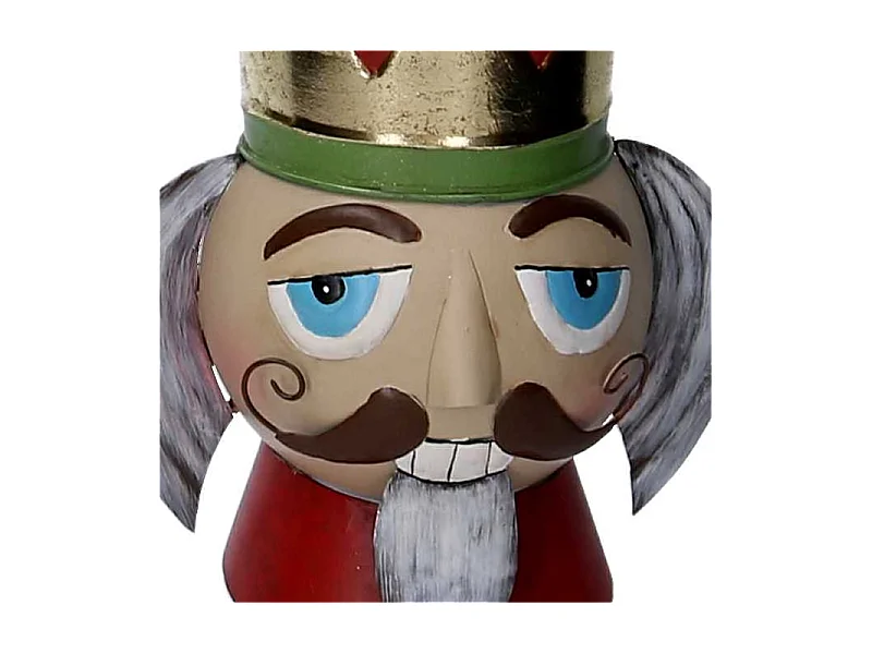 Soldatino metallo oro e rosso cm 21,6x17,1h50,8