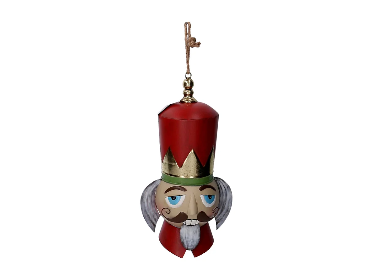 Soldatino metallo oro e rosso cm 21,6x17,1h50,8