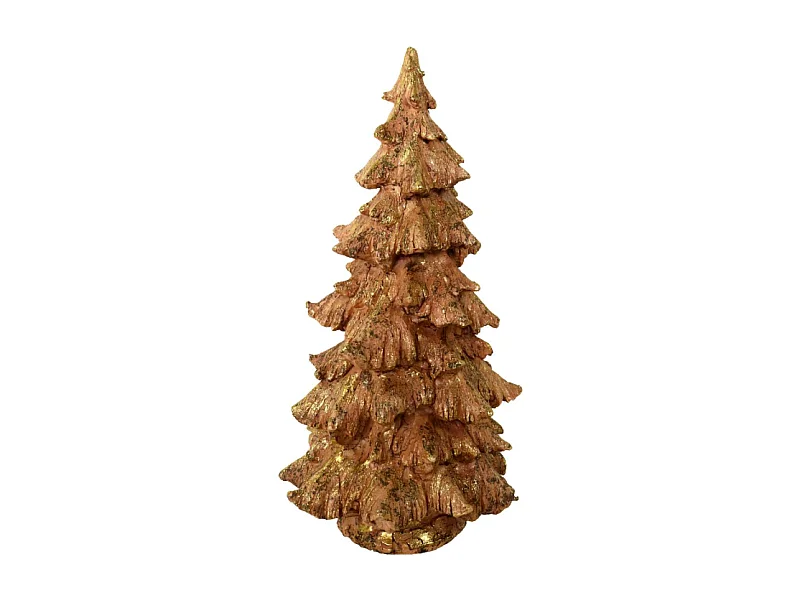 Albero resina rosa glitter oro cm ø24h46