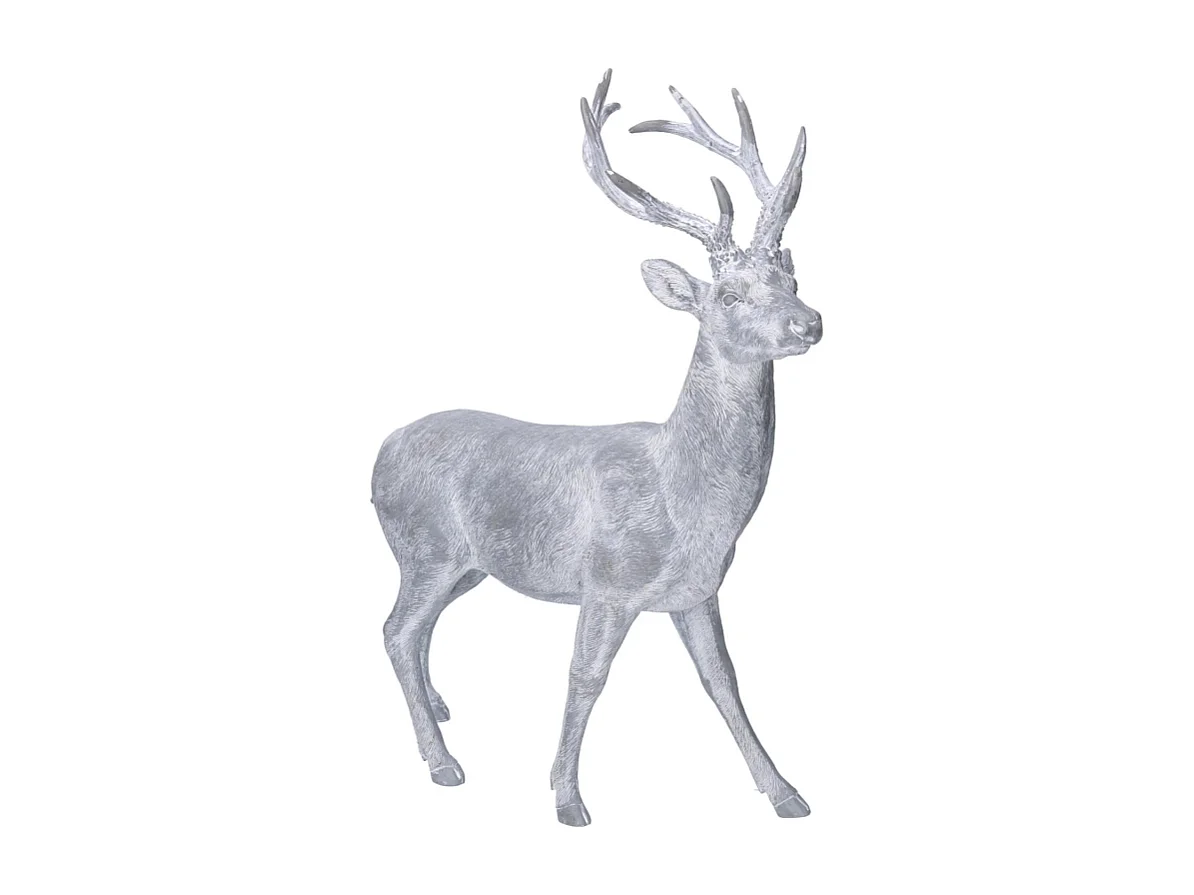 Cervo resina grigio cm 30x12h39