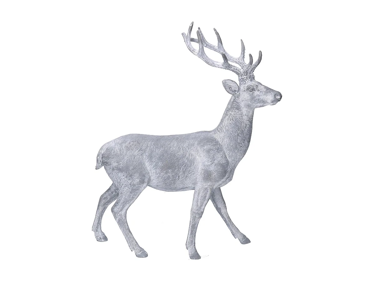 Cervo resina grigio cm 30x12h39