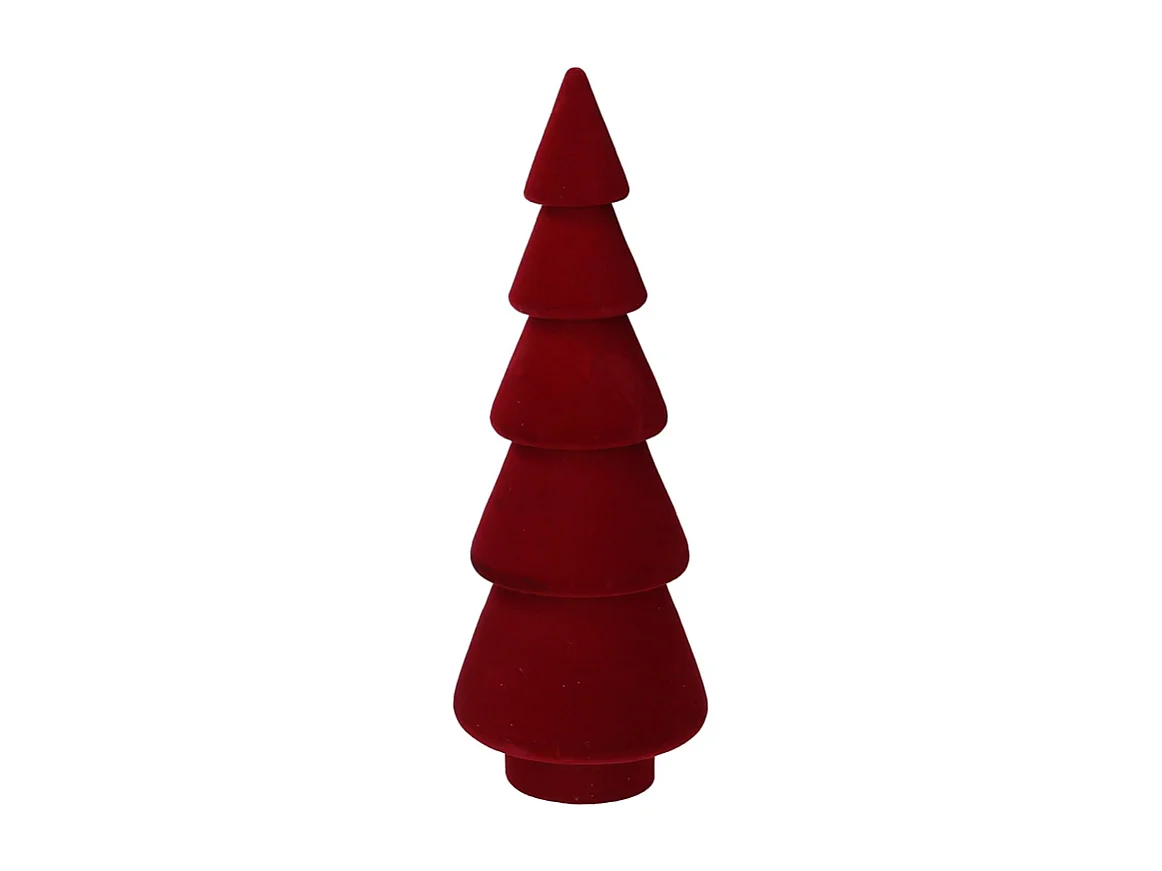 Albero legno e velluto rosso cm ø9h25
