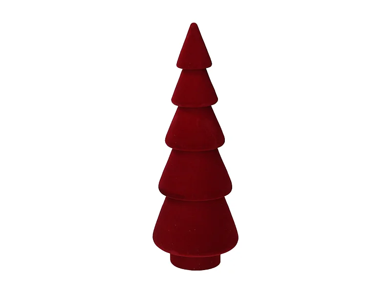 Albero legno e velluto rosso cm ø9h25