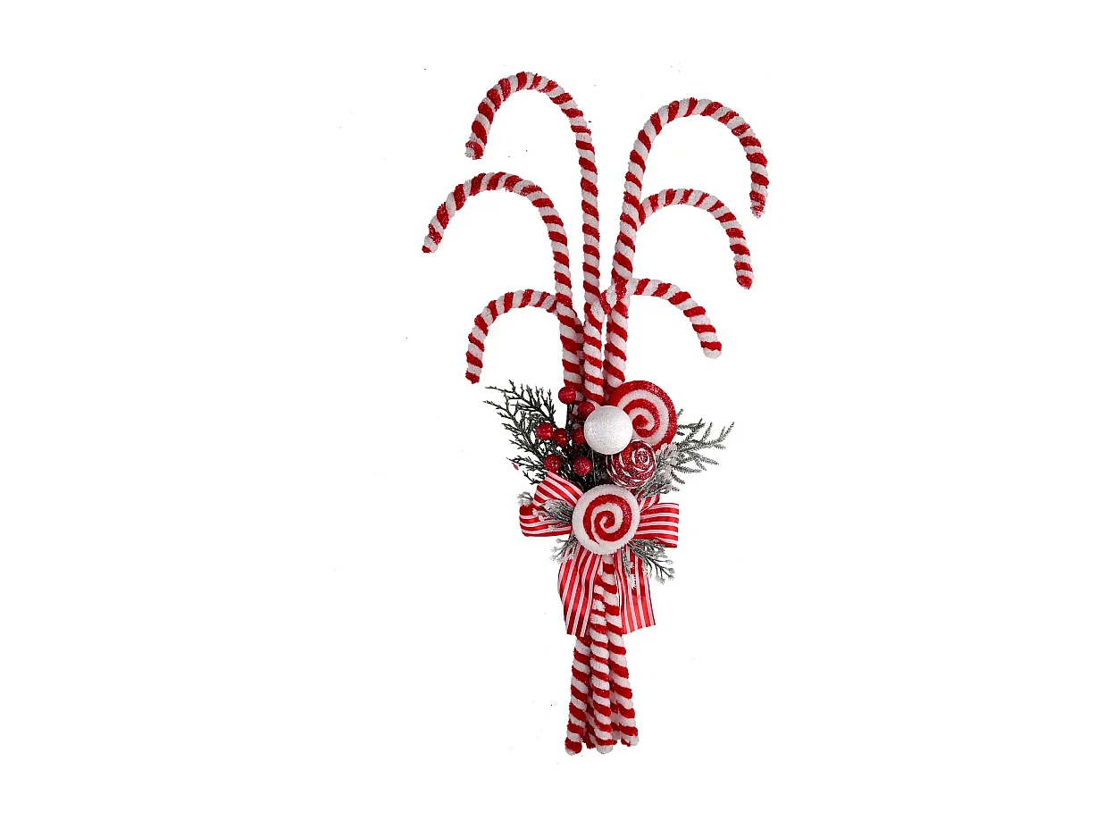 Caramella plastica bastoncini di zucchero rosso cmh60